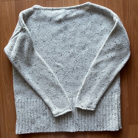 Ann Taylor Factory Speckled Knit Sweater Size S Neutral Pullover - Picture 12 of 13